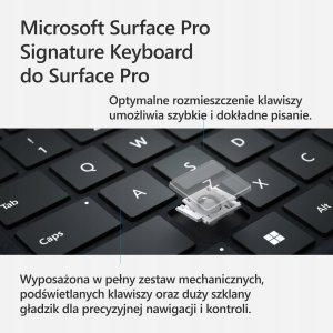 Microsoft Klawiatura z miejscem na pióro do Surface Pro 11 Czarny 5