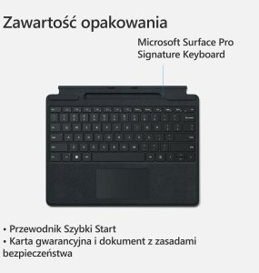 Microsoft Klawiatura z miejscem na pióro do Surface Pro 11 Czarny 6