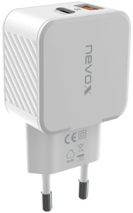 nevox 45W Dual USB-C PD Ladegerät GaN weiß 2