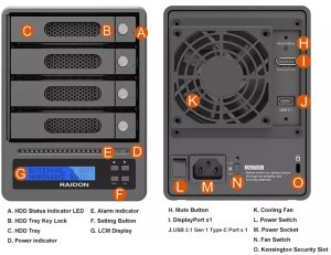 Macierz dyskowa Raidon Obudowa 4x2,5"/3,5" SATA/HDD/SSD GR5640-SBA31 3