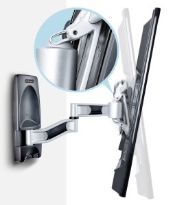 StarTech STARTECH.COM Schwenkbare TV Wandhalterung VESA Wandhalterung fur 66,04-165,1cm 26-65Zoll/45kg/Flat/Curved TVs Fernseher 7