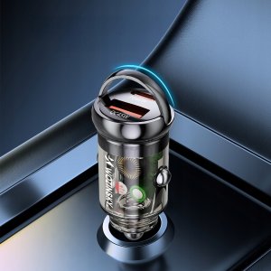 Wozinsky Ładowarka 65W samochodowa USB-C PD 65W / USB-A 45W QC 3.0 - czarna 4