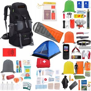 Plecak Ewakuacyjny + Wyposażenie ReadyPack X2 Zestaw Namiot Śpiwór Jedzenie/ ReadyPack X2 Czarny 2