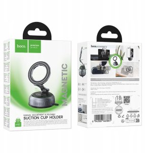 Uchwyt na telefon do samochodu magnetyczny Hoco z regulowaną przyssawką H92 czarno szary 6