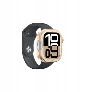 Etui metalowe AMAZINGTHING Titan Pro na Apple Watch 11 46mm aluminiowe - złote 4
