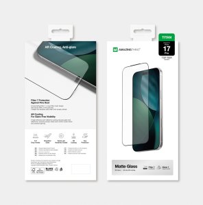 Szkło hartowane AMAZINGTHING Titan Vision 7 na iPhone 17 Pro matowe 7