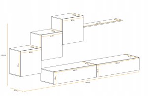 ASM Meble Meblościanka SWITCH LAMEL X dąb wotan ASM Meble 2