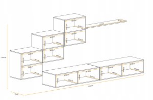 ASM Meble Meblościanka SWITCH LAMEL X dąb wotan ASM Meble 3