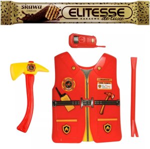 ZESTAW POLICJANTA KOSTIUM PRZEBRANIE DLA DZIECI AKCESORIA KAMIZELKA MASKA 2