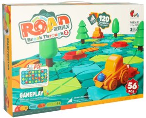 GRA LOGICZNA TOR LABIRYNT PLANSZOWA ZRĘCZNOŚCIOWA 56 EL BUDOWANIE DROGI 14