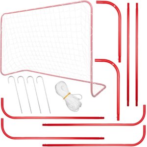 BRAMKA DO PIŁKI NOŻNEJ DLA DZIECI TRENINGOWA PIŁKARSKA 183X122X61CM CZERWONA 5