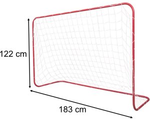 BRAMKA DO PIŁKI NOŻNEJ DLA DZIECI TRENINGOWA PIŁKARSKA 183X122X61CM CZERWONA 6