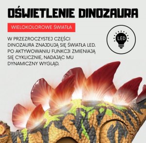 DINOZAUR ZDALNIE STEROWANY RC ROBOT STEGOZAUR DLA DZIECI KREATYWNY INTERAKTYWNY 13