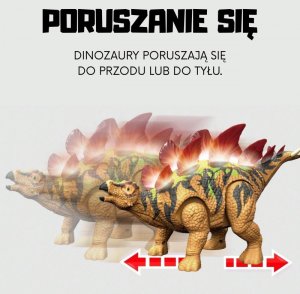 DINOZAUR ZDALNIE STEROWANY RC ROBOT STEGOZAUR DLA DZIECI KREATYWNY INTERAKTYWNY 14