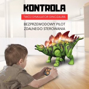 DINOZAUR ZDALNIE STEROWANY RC ROBOT STEGOZAUR DLA DZIECI KREATYWNY INTERAKTYWNY 15