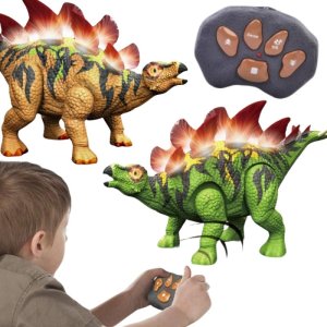 DINOZAUR ZDALNIE STEROWANY RC ROBOT STEGOZAUR DLA DZIECI KREATYWNY INTERAKTYWNY 2