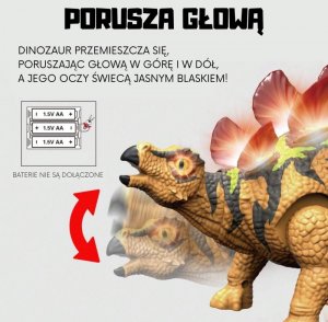 DINOZAUR ZDALNIE STEROWANY RC ROBOT STEGOZAUR DLA DZIECI KREATYWNY INTERAKTYWNY 5