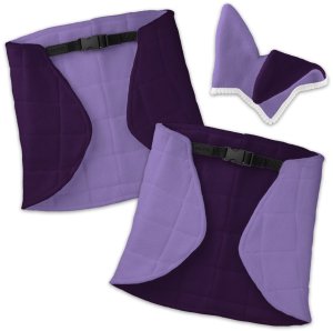 Zestaw Skippi - Hobby Horse Gniady - Derka i nauszniki - wrzos i śliwka 7