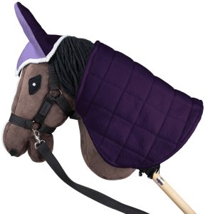 Zestaw Skippi - Hobby Horse Gniady - Derka i nauszniki - wrzos i śliwka 8