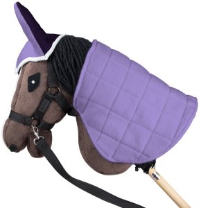 Zestaw Skippi - Hobby Horse Gniady - Derka i nauszniki - wrzos i śliwka 9