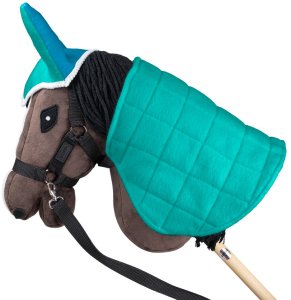 Zestaw Skippi - Hobby Horse Gniady - Derka i nauszniki - mięta i niebieski 9