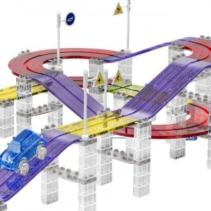 WOOPIE Magnetyczny Tor Samochodowy Wyścigowy + Autko 137 El. 2