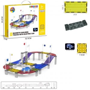 WOOPIE Magnetyczny Tor Samochodowy Wyścigowy + Autko 137 El. 6