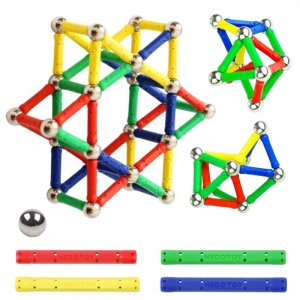 WOOPIE Klocki Magnetyczne Konstrukcyjne 3D 58 el. 2