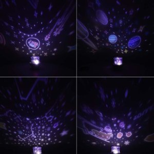 4kom.pl LAMPKA NOCNA PROJEKTOR GWIAZD KRÓLIK LED USB 6 MOTYWÓW PILOT MUZYKA AKUMULATOR 11