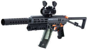 KARABIN ELEKTRYCZNY MK7 NA KULKI WODNE 2 MAGAZYNKI OKULARY CELOWNIK AKUMULATOR 2