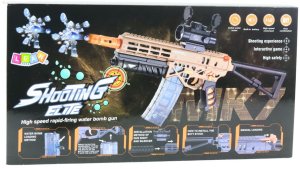 KARABIN ELEKTRYCZNY MK7 NA KULKI WODNE 2 MAGAZYNKI OKULARY CELOWNIK AKUMULATOR 4