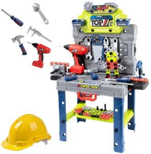 LeanToys WARSZTAT MAŁEGO MAJSTERKOWICZA 2W1 WALIZKA ZESTAW NARZĘDZI 133 EL WKRĘTARKA 2