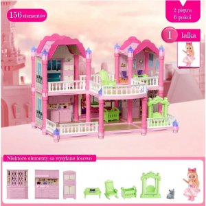 WOOPIE Domek Dla Lalek Willa Ogrodowa 156el. 3
