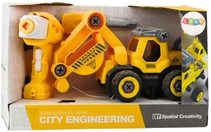 LeanToys Koparka Do Skręcania Zdalnie Sterowana RC Wkrętarka Żółta 2w1 4