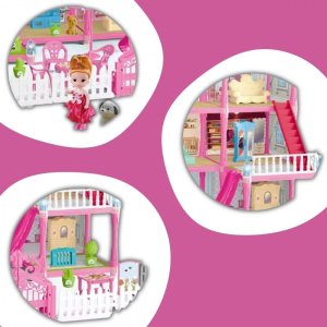 Woopie Domek dla Lalek Villa z Akcesoriami i Lalką Podświetlany 275el. 3