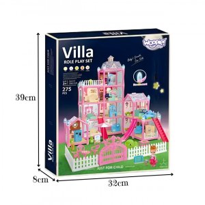 Woopie Domek dla Lalek Villa z Akcesoriami i Lalką Podświetlany 275el. 5