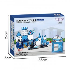 WOOPIE Klocki Magnetyczne 3D Zestaw Komisariat Policji 42el. 5
