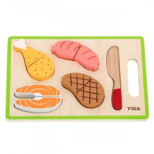 VIGA Zestaw do Krojenia Mięsa - Realistyczna Zabawa w Kuchnię 3