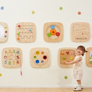 VIGA Drewniana Tablica Manipulacyjna Sensoryczna Nauka Liczenia Sorter 5