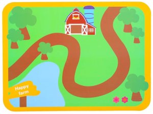 Klocki drewniane do nawlekania tablica plansza farma zwierzęta 4