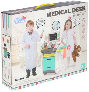 MalPlay ZESTAW MAŁEGO LEKARZA DOKTORA STACJA MEDYCZNA AKCESORIA 22EL DŹWIĘK ŚWIATŁA 16