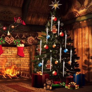 DA300 Sople choinkowe akrylowe 12szt 5