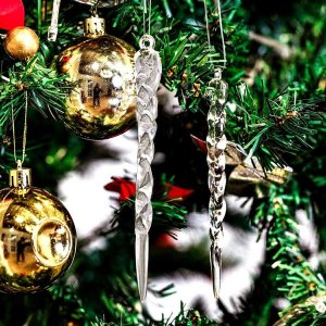 DA300 Sople choinkowe akrylowe 12szt 6