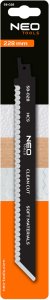 Neo Brzeszczot do piły szablastej do czystego cięcia izolacji, gumy, kartonu 228 mm, HCS 2