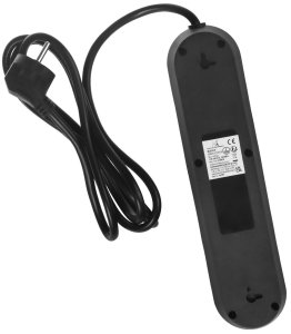 Listwa zasilająca Maclean 3 gniazda 1.5 m czarna (MCE394 B) 3