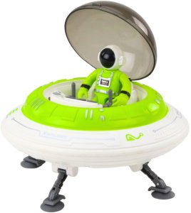 LeanToys Statek Kosmiczny Ufo Figurka Astronauty Światła Dźwięki Zielony 3