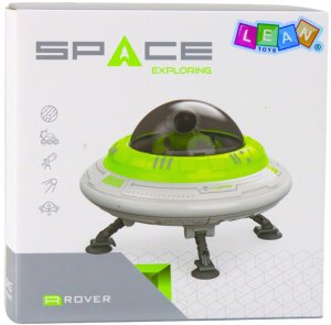 LeanToys Statek Kosmiczny Ufo Figurka Astronauty Światła Dźwięki Zielony 5