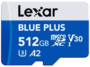Karta Lexar Blue Plus MicroSDXC 512 GB Class 10 UHS-I/U3 A2 V30 (LMSBLPL512G-BNANG) 2