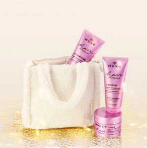 Mediheal NUXE_SET Hair Prodigieux szampon wygładzający 200ml +  odżywka wygładzająca ułatwiająca rozczesywanie 200ml + 3-minutowa maska do włosów 200ml + kosmetyczka 2