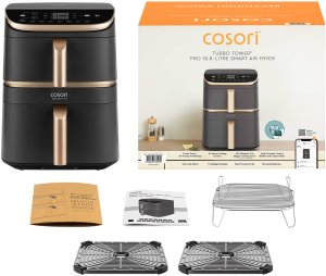 Frytkownica beztłuszczowa Cosori Frytownica 10,8L Airfryer Turbo Tower Pro Smart CAF-DC123S-DEUR 6